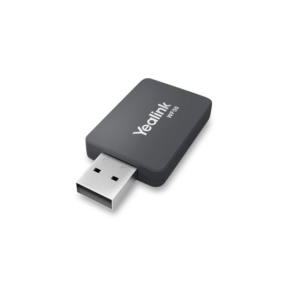 A black Wi-Fi USB Dongle on a white background.